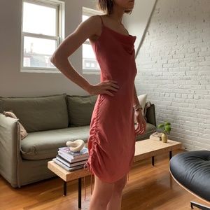 Aritzia Wilfred only ruched cowl dress